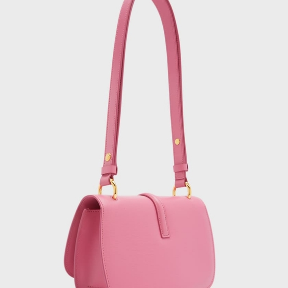 Authentic Tom Ford 001 Lock Mini Flap Shoulder Bag color Pink - Picture 7 of 13